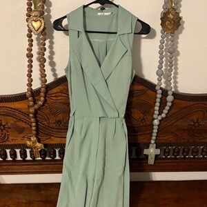 Miami Sleeveless Mint Jumpsuit